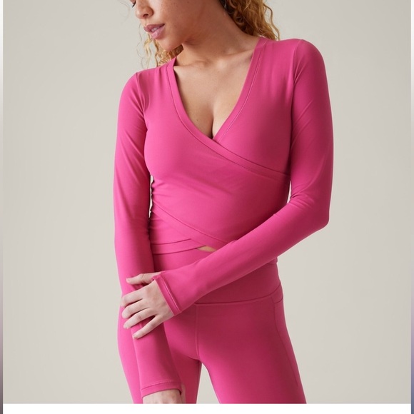 Athleta Transcend Wrap Top, XS - Picture 1 of 4